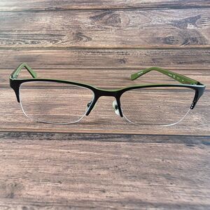 Michael Kors Eyeglasses Mk742M 001 Black Green Half Rim 52-17-140 FRAMES ONLY